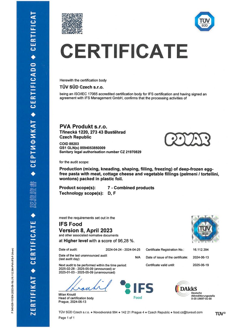 IFS certificate 2023