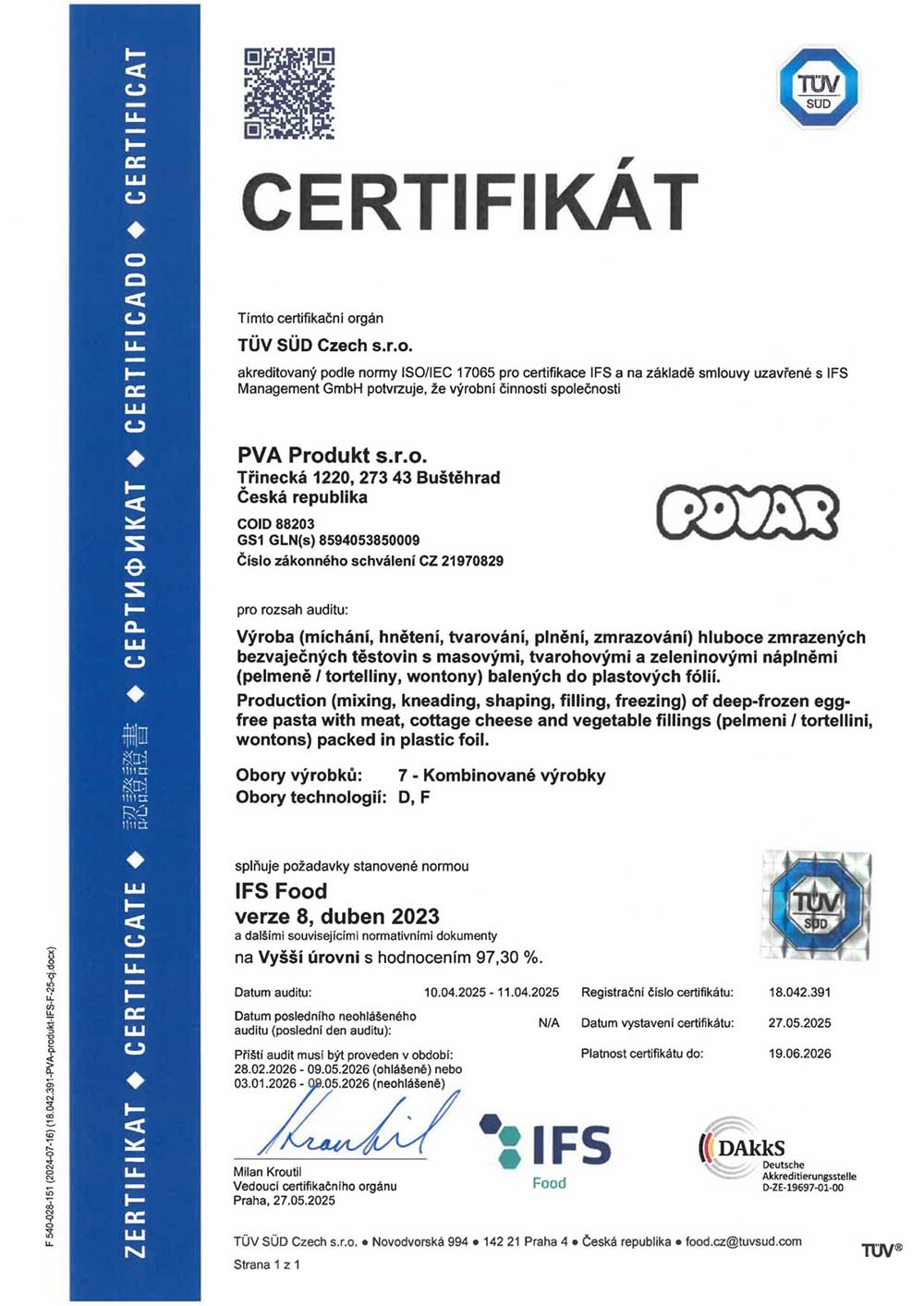 Certifikát