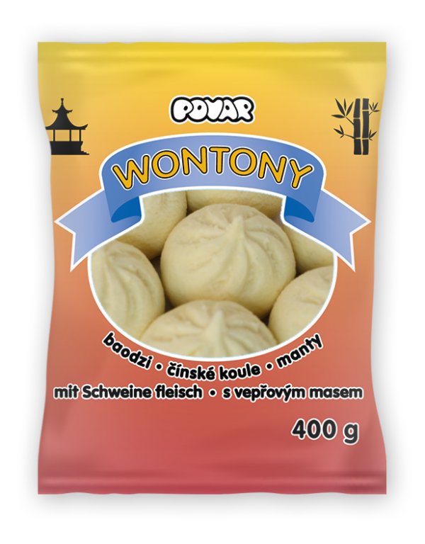 Wontony plněné vepřovým masem 400g