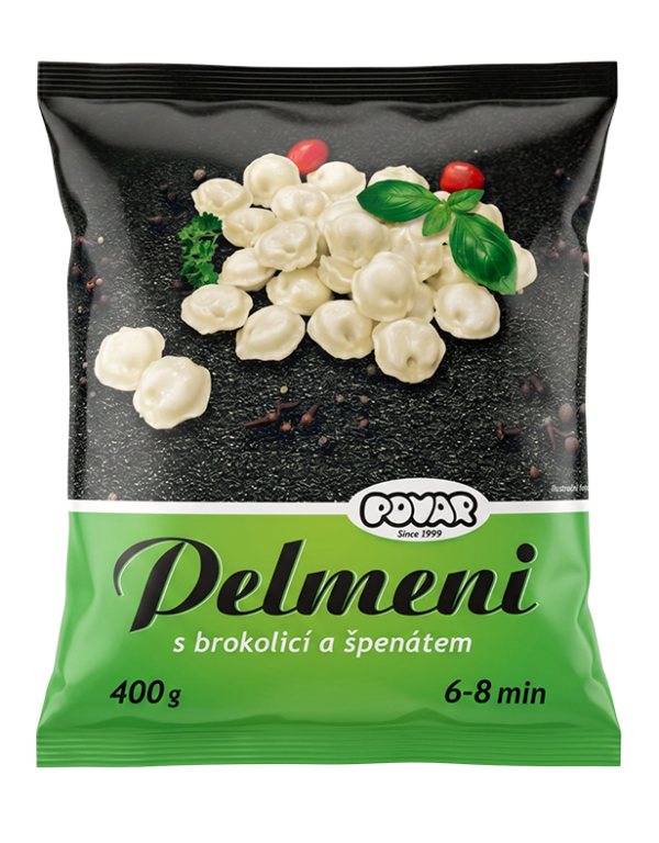 Pelmeně plněné špenátem a brokolicí 400g