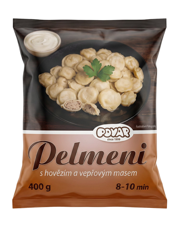 Pelmeně plněné hovězím a vepřovým masem 400g